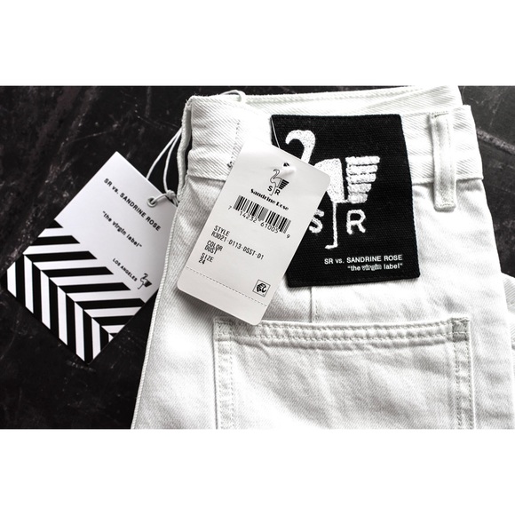 NWT Dust White Sandrine Rose Wide Curve Leg Pants sz 24 - Picture 7 of 15